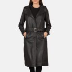 Women's Fixon Hooded Brown Trench Coat