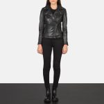 Women's Flashback Black Leather Biker Jacket