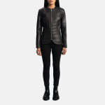 Women's Nexi Quilted Black Leather Jacket