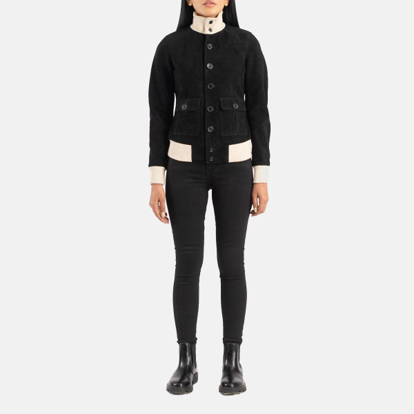 Women_27s_Sasha_A1_Black_Suede_Bomber_Jacket