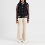 Women's Savant Maroon Hybrid Varsity Bomber Jacket