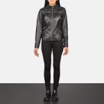 Women's Tomachi Black Real Sheepskin Leather Jacket