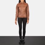 Women's Tomachi Brown Real Sheepskin Leather Jacket