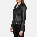 Women's Alison Black Leather Biker Jacket