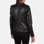 Women's Alison Black Leather Biker Jacket