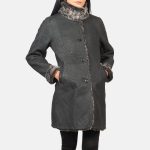 Women's Erica Shearling Black Leather Coat