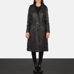 Women's Fixon Hooded Brown Trench Coat