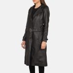 Women's Fixon Hooded Brown Trench Coat