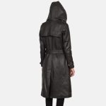 Women's Fixon Hooded Brown Trench Coat