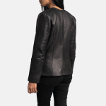 Women's Nexi Quilted Black Leather Jacket