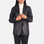 Women's Norma Brown Leather Blazer