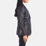 Women's Norma Brown Leather Blazer