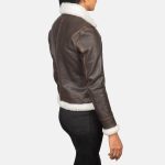 Women's B-3 Brown Leather Bomber Jacket