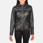 Women's Tomachi Black Real Sheepskin Leather Jacket