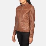 Women's Tomachi Brown Real Sheepskin Leather Jacket