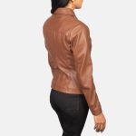 Women's Tomachi Brown Real Sheepskin Leather Jacket