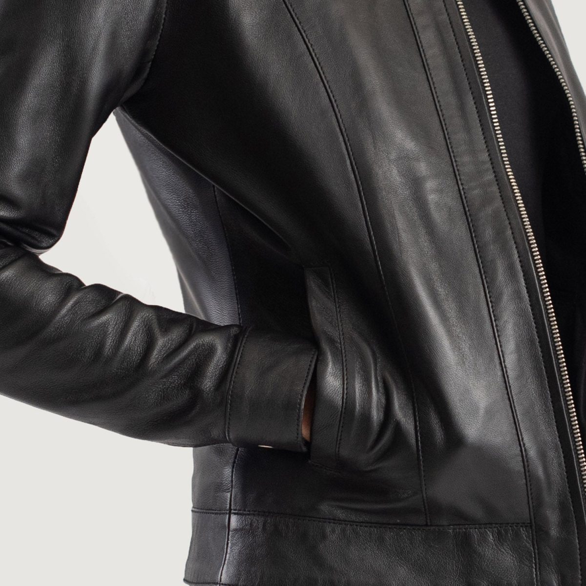 Women's Vixen Black Classic Collar Leather Jacket