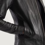 Women's Vixen Black Classic Collar Leather Jacket