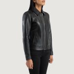 Women's Vixen Black Classic Collar Leather Jacket