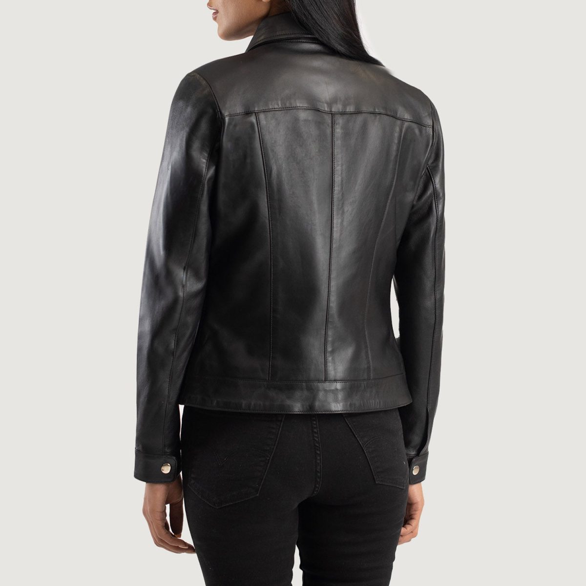 Women's Vixen Black Classic Collar Leather Jacket