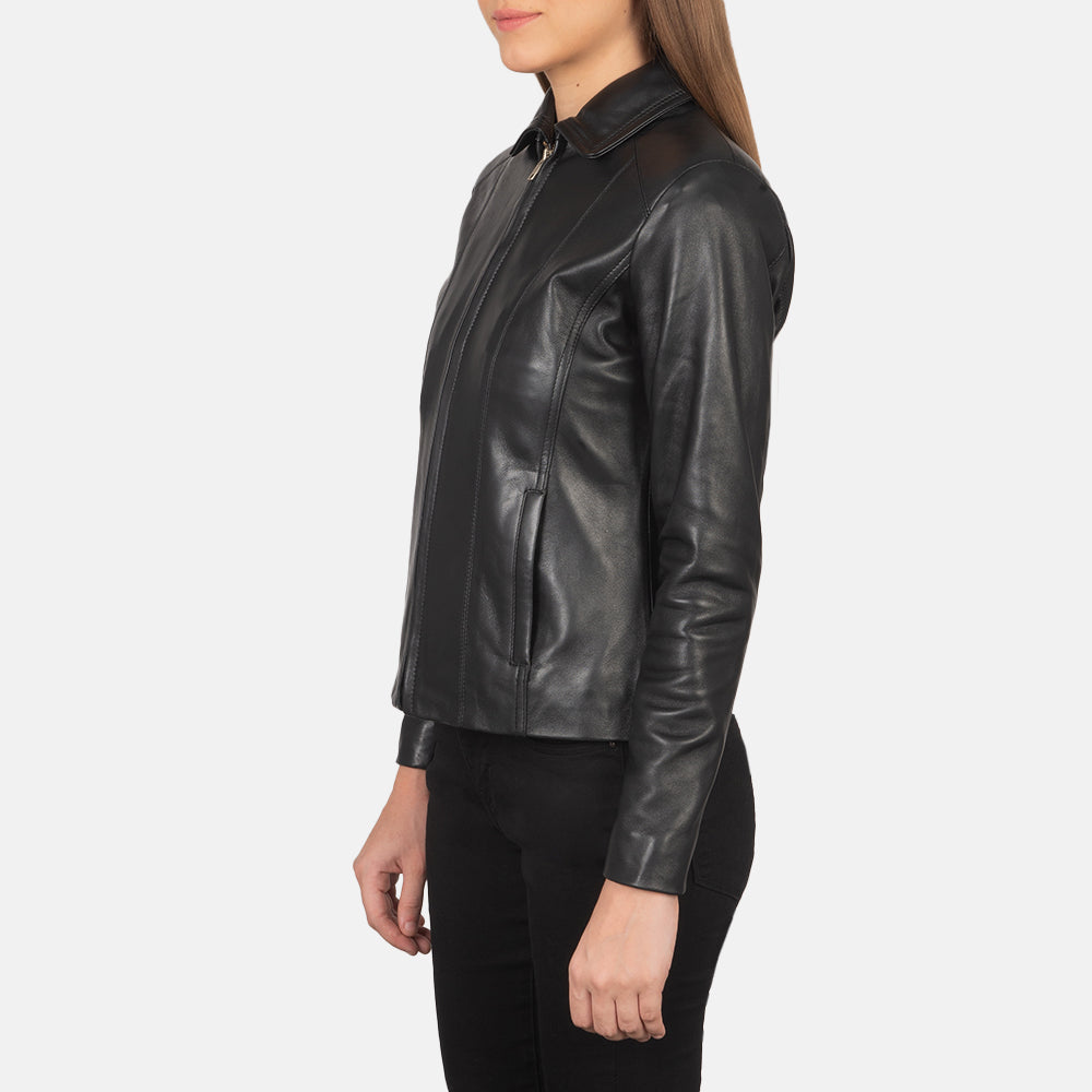 Women's Colette Black Leather Jacket