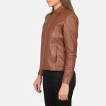 Women's Colette Brown Leather Jacket
