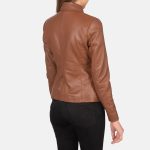 Women's Colette Brown Leather Jacket