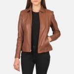Women's Colette Brown Leather Jacket