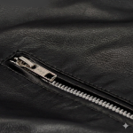 Men's K2 Black Sheepskin Biker Leather Bomber Jacket