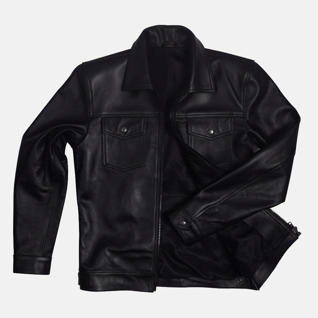 Men's Black Classic Leather Jacket