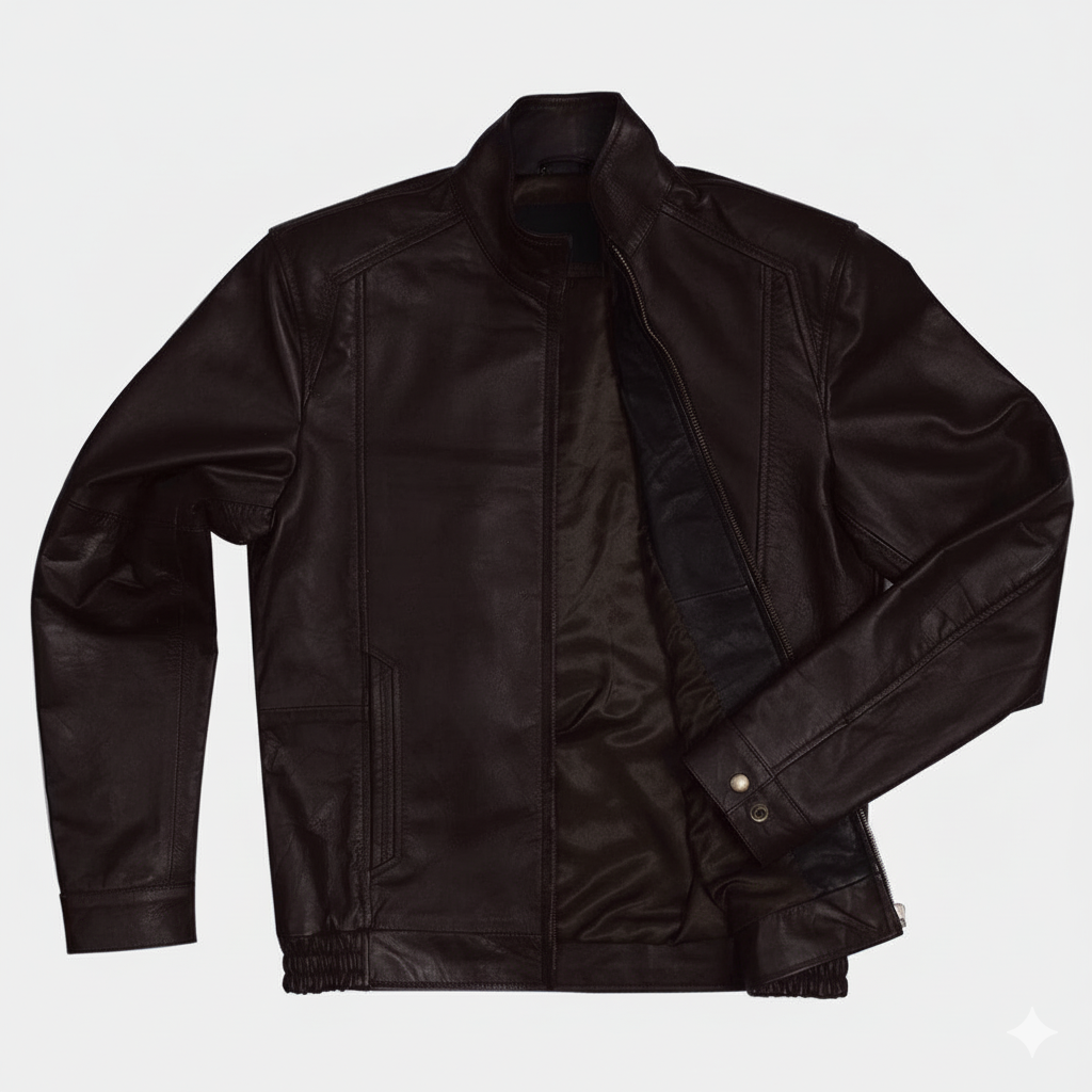 Men's Kalash Brown Motorcycle Biker Leather Jacket