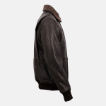Men's A-2 Aviator Fur Brown Leather Jacket