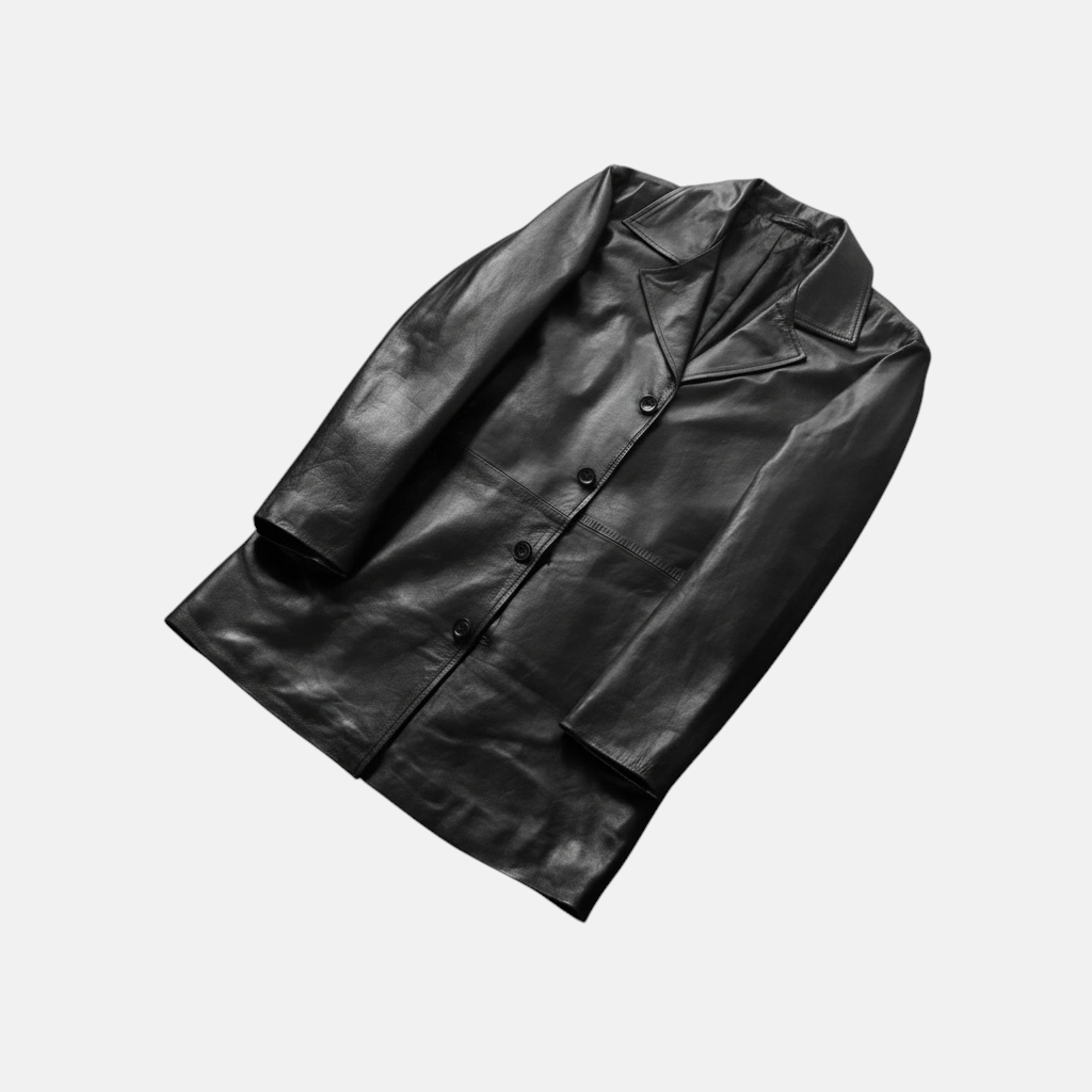 Men's Classmith Black Leather Coat