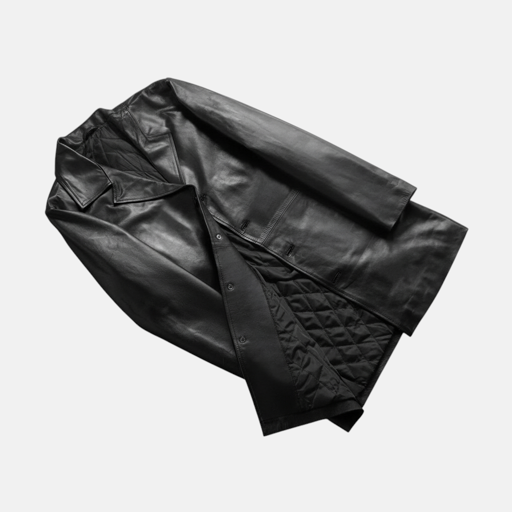 Men's Classmith Black Leather Coat