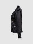 Women's Black Sheepskin Biker Leather Jacket