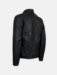 Men's Cafe Racer Black Leather Biker Jacket