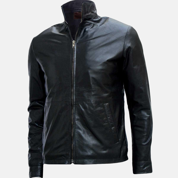 Men's Biker Black Leather Jacket
