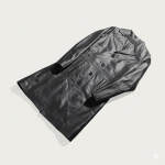 Women's Alexis Black Single Breasted Leather Coat