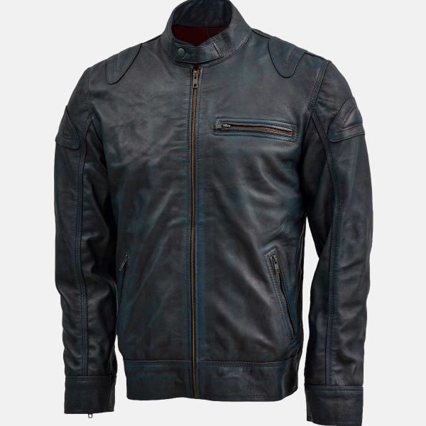 Men's Black Waxed Leather Jacket