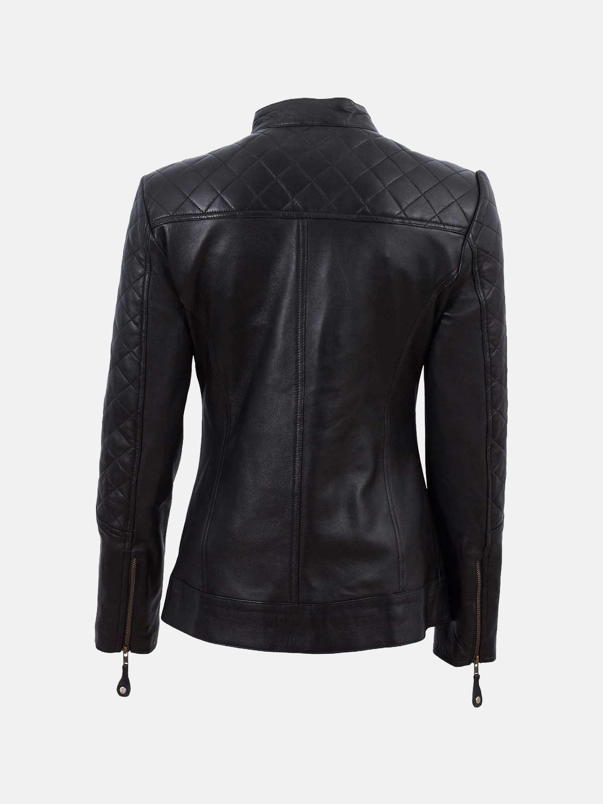 Women's Cafe Racer Leather Biker Jacket