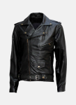 Men's Black Leather Motorcycle Jacket