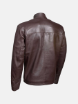 Men's Chocolate Brown Leather Biker Jacket