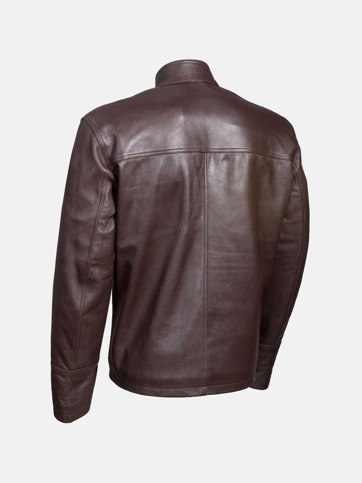 Men's Chocolate Brown Leather Biker Jacket