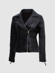 Women's Classic Black Biker leather Jacket