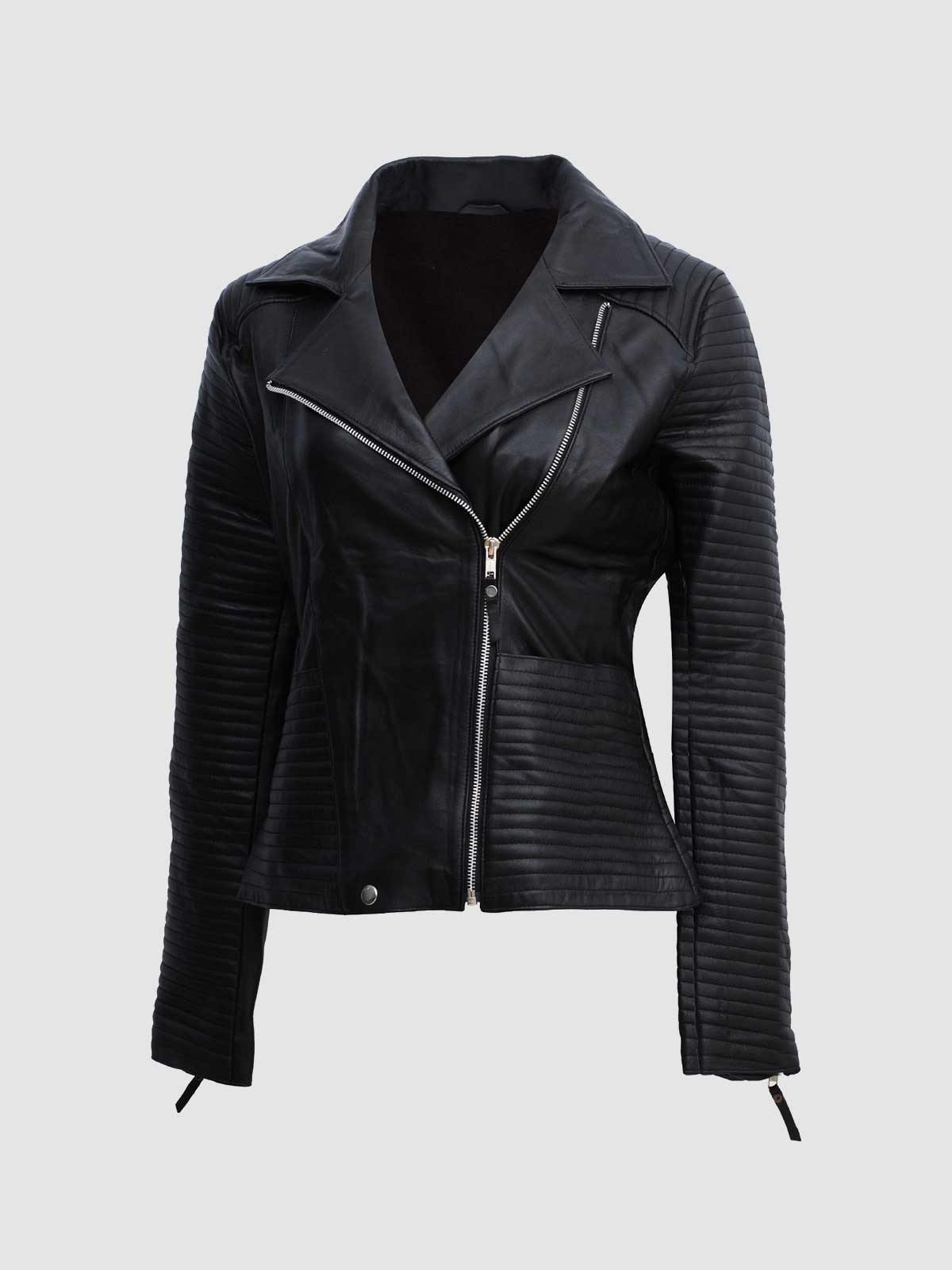 Women's Classic Black Biker leather Jacket