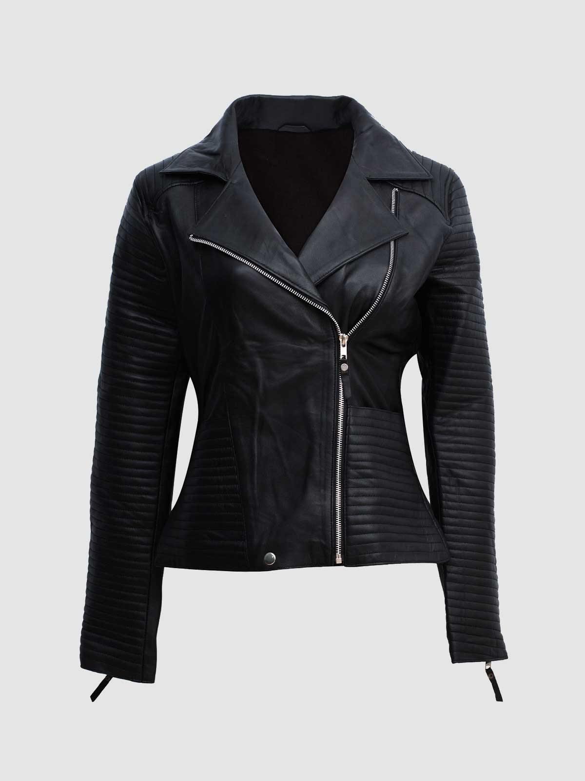 Women's Classic Black Biker leather Jacket