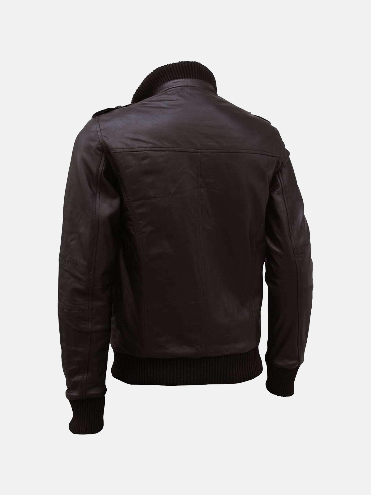 Men's Classic Biker Leather Bomber Jacket