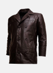 Men's Brown Leather Blazer