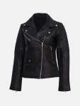 Women's Elegant Black Leather Jacket