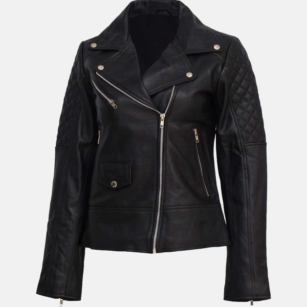 Women's Elegant Black Leather Jacket